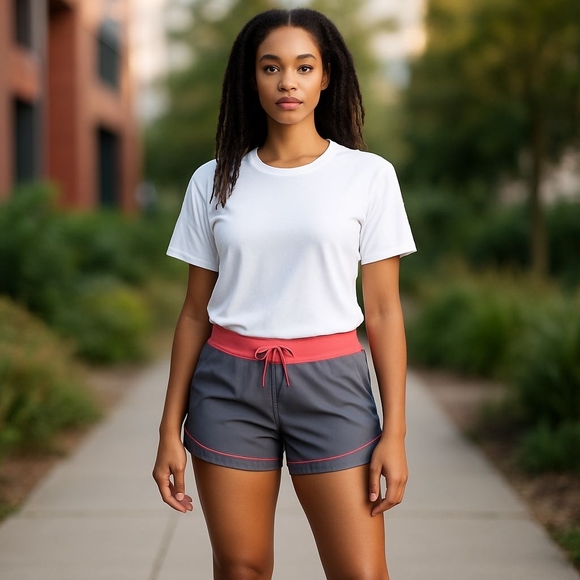 Lululemon Gray/Pink Speed Shorts - Picture 1 of 7